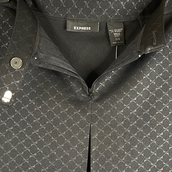 Express Black Lattice Print Mini Skirt - Picture 6 of 13